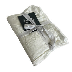 PiuBelle White 2 Standard Pillowcase White Cotton Set 21" x 32"